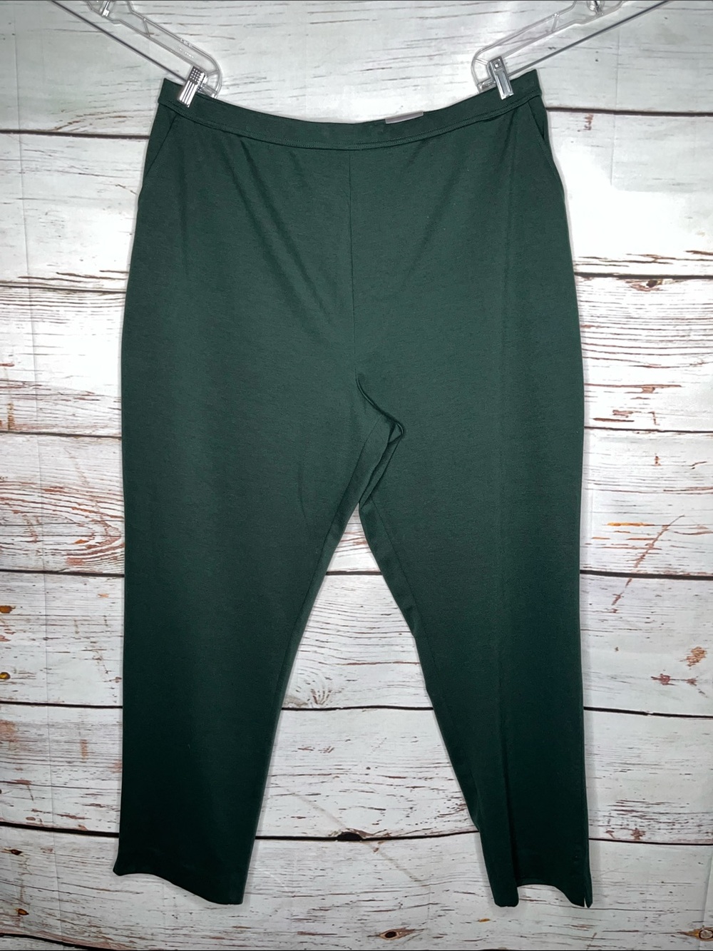 Lane Bryant NWT Size 26/28 Tall Forest Green Pull On Knit Dress Pants